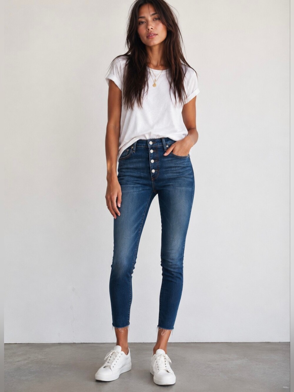 Rag & Bone Nina High Rise Ankle Skinny Jeans Raw Hem Atlantic Wash Size 26